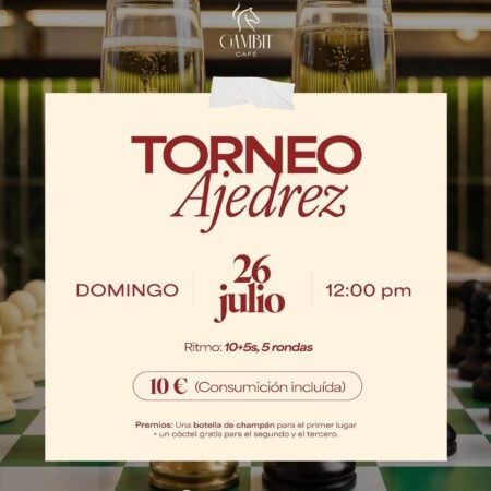 Torneo Gambit Cafe (Domingo 26 de Julio) + Consumición incluida