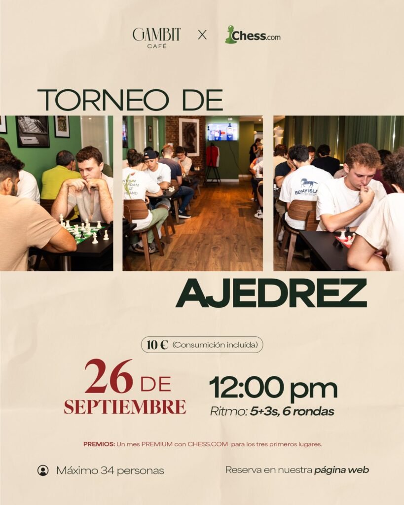 Torneo Gambit Cafe + Chess.com (Sábado 26 de Septiembre)