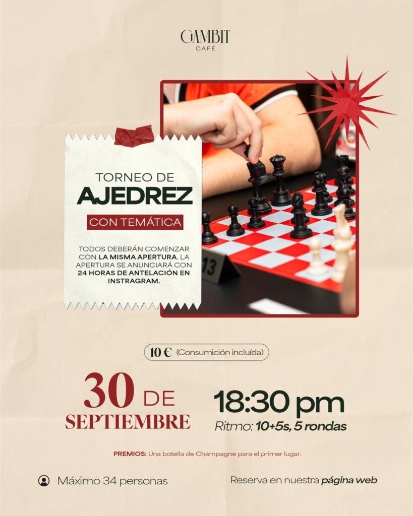 Torneo de ajedrez CON Temáticas (Miércoles 30 de Septiembre)
